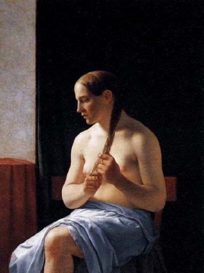 Christoffer Wilhelm Eckersberg Seated Nude Model Sweden oil painting art